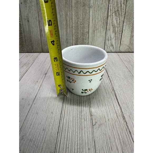 Vintage Varoslod Majolika Tea Cups No Handle Made in Hungary - Set Of 2 - Picture 6 of 7